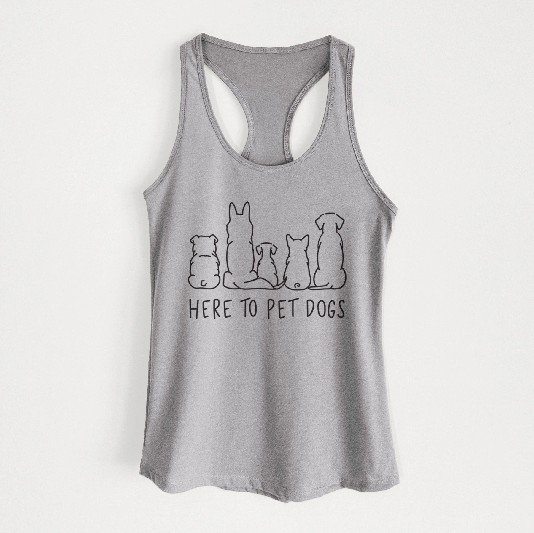 Here To Pet Dogs - Women's Racerback Tanktop