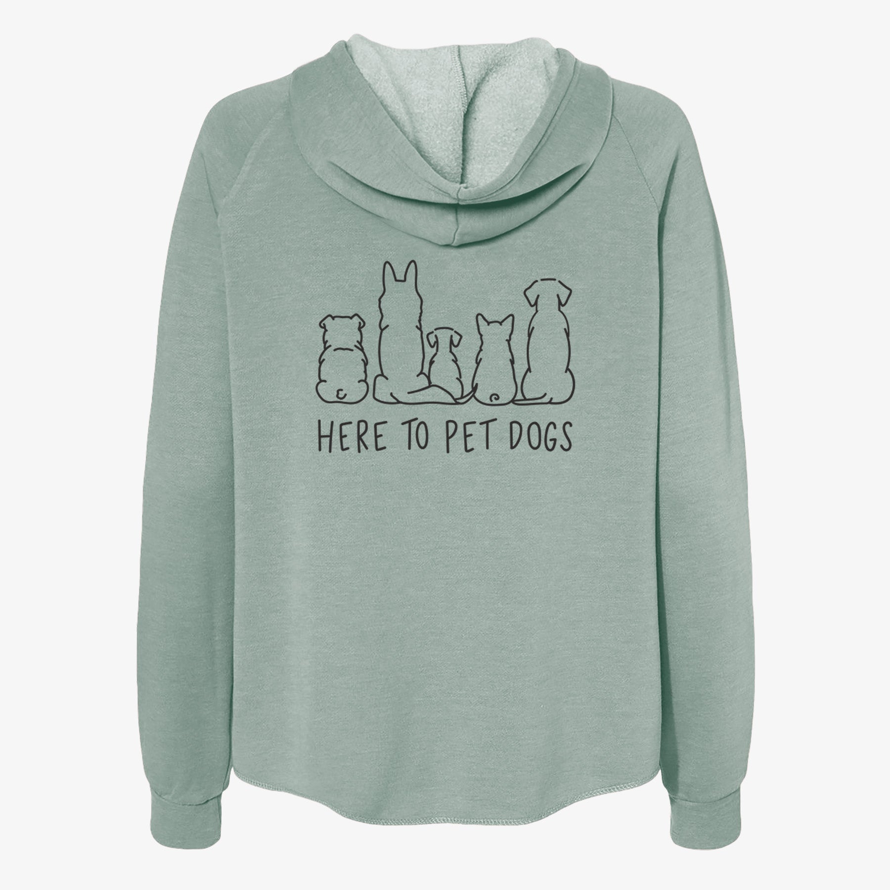 Here To Pet Dogs - Women's Cali Wave Zip-Up Sweatshirt