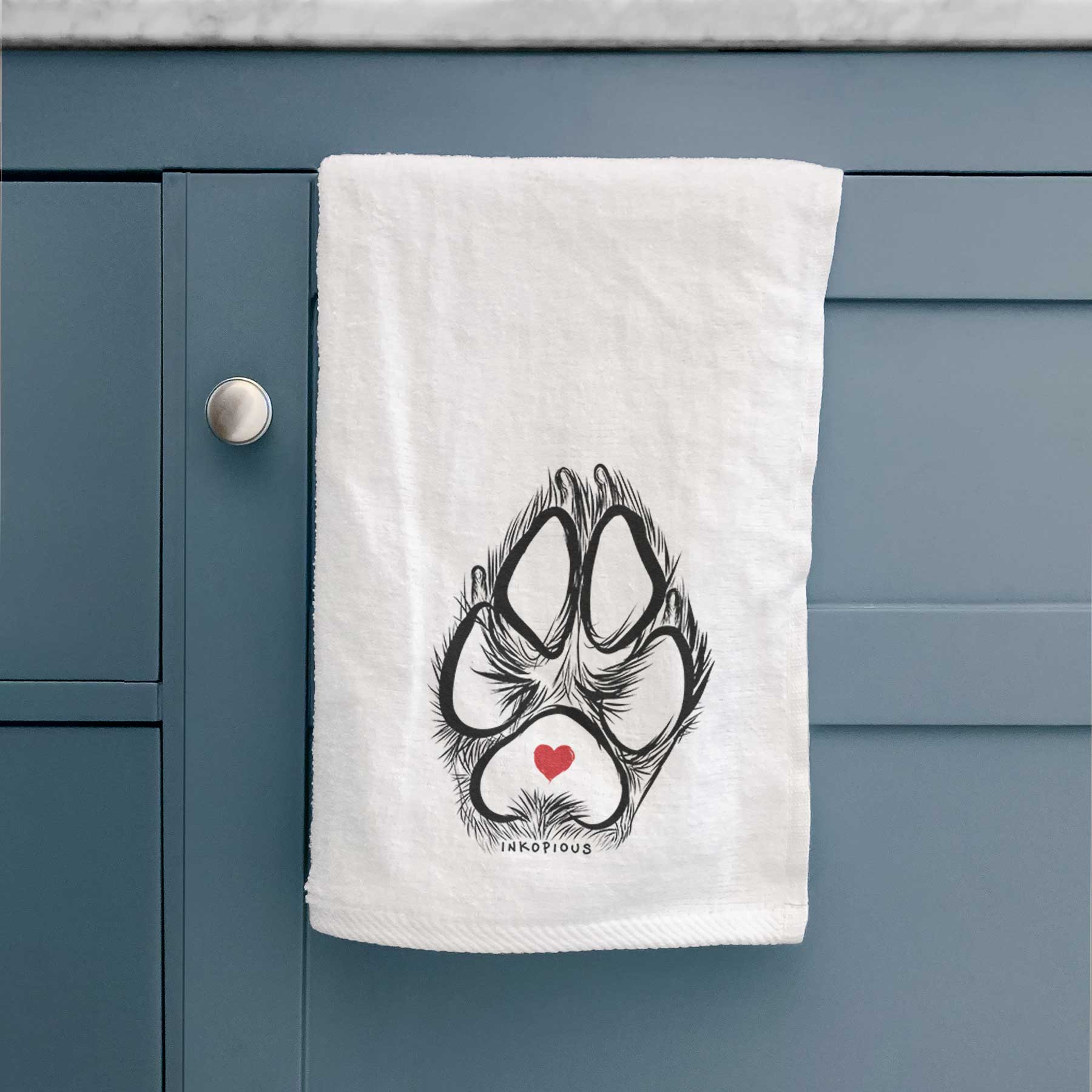 Inkopious Paw Print Decorative Hand Towel