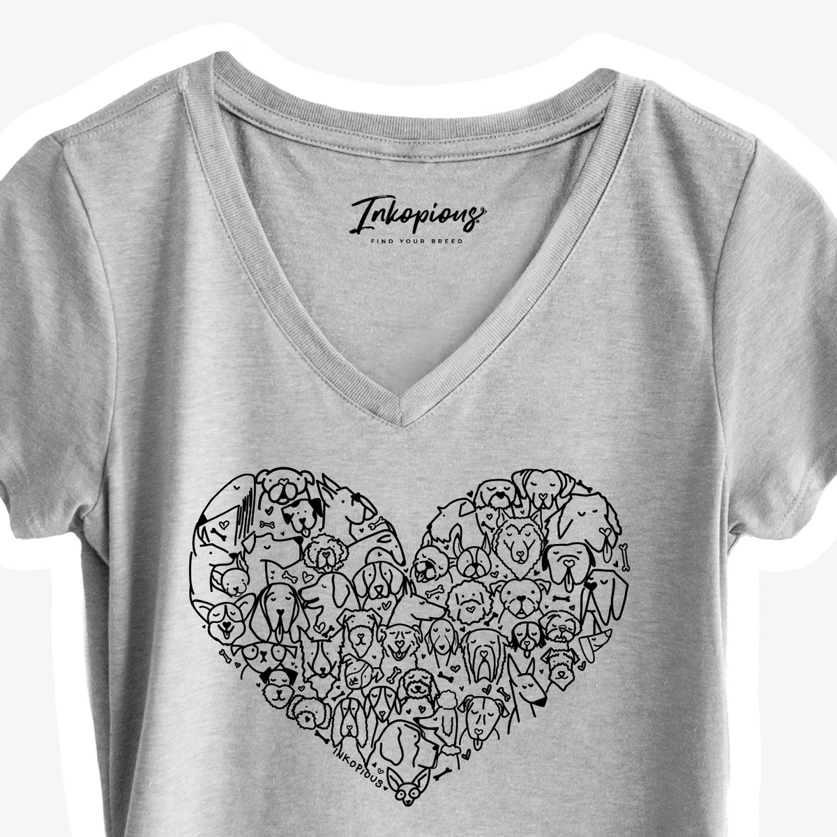 CLEARANCE – Heart Full of Dogs  - Women's V-neck Shirt