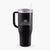 Kitty Library - Black Cat Behind Books - 40oz Tumbler with Handle