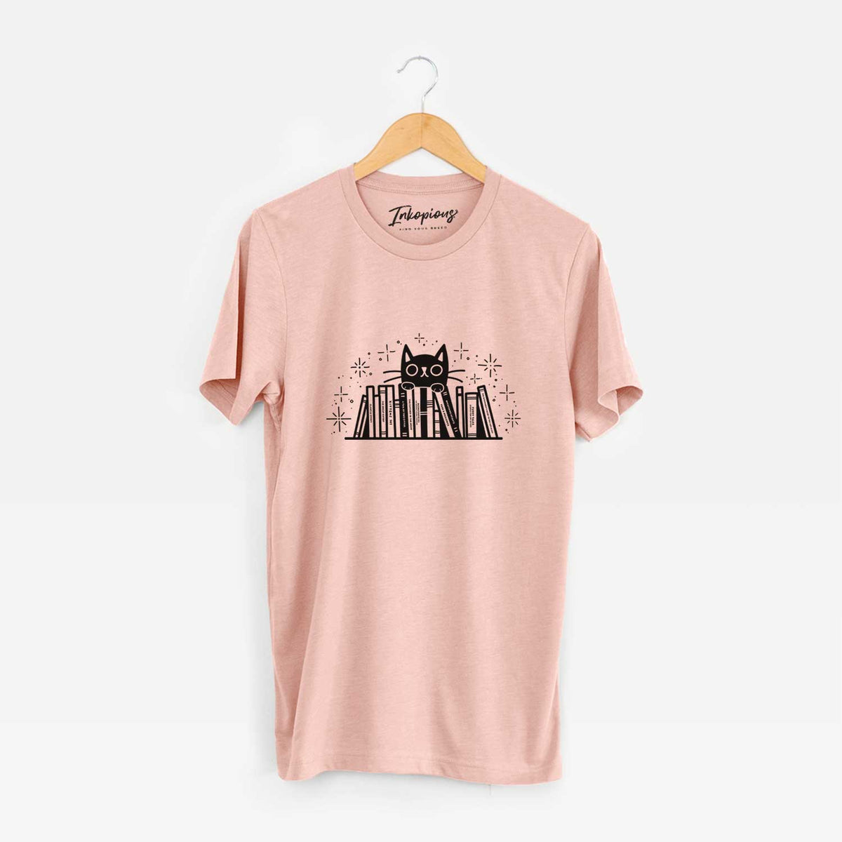 Kitty Library - Black Cat Behind Books - Unisex Crewneck