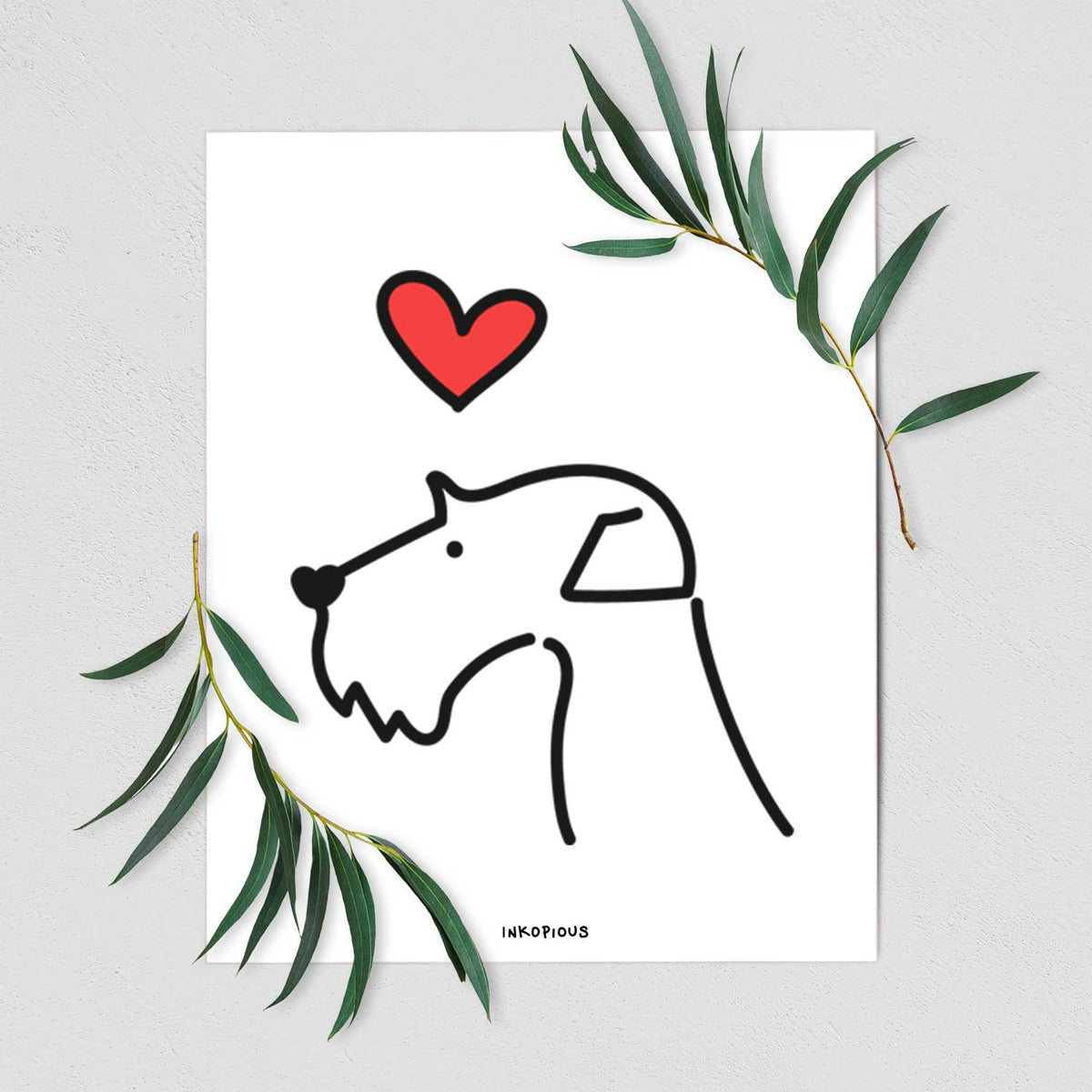 Love Always Airedale Terrier Art Print