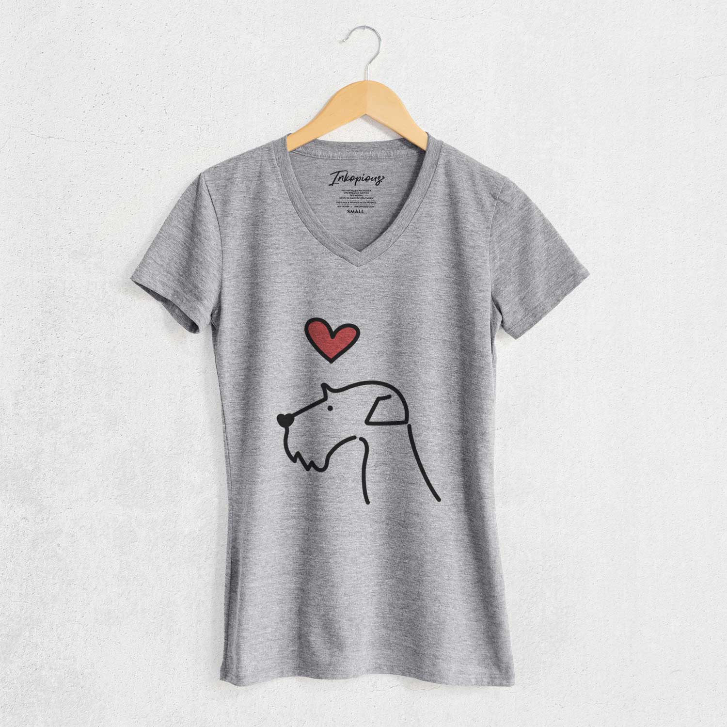 Love Always Airedale Terrier - Women's V-neck Shirt