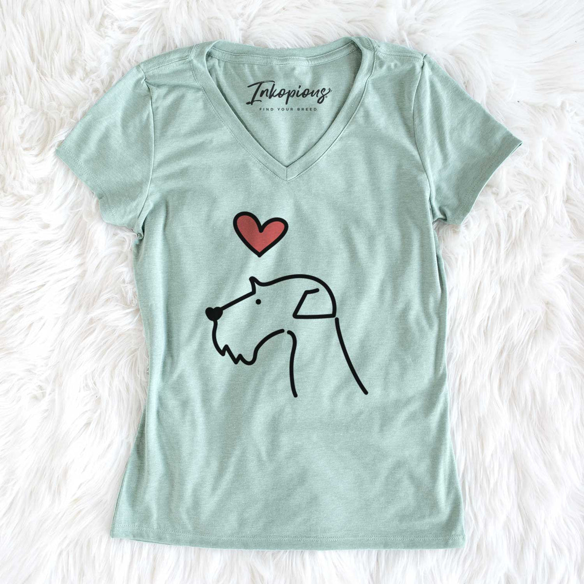 Love Always Airedale Terrier - Women&#39;s V-neck Shirt