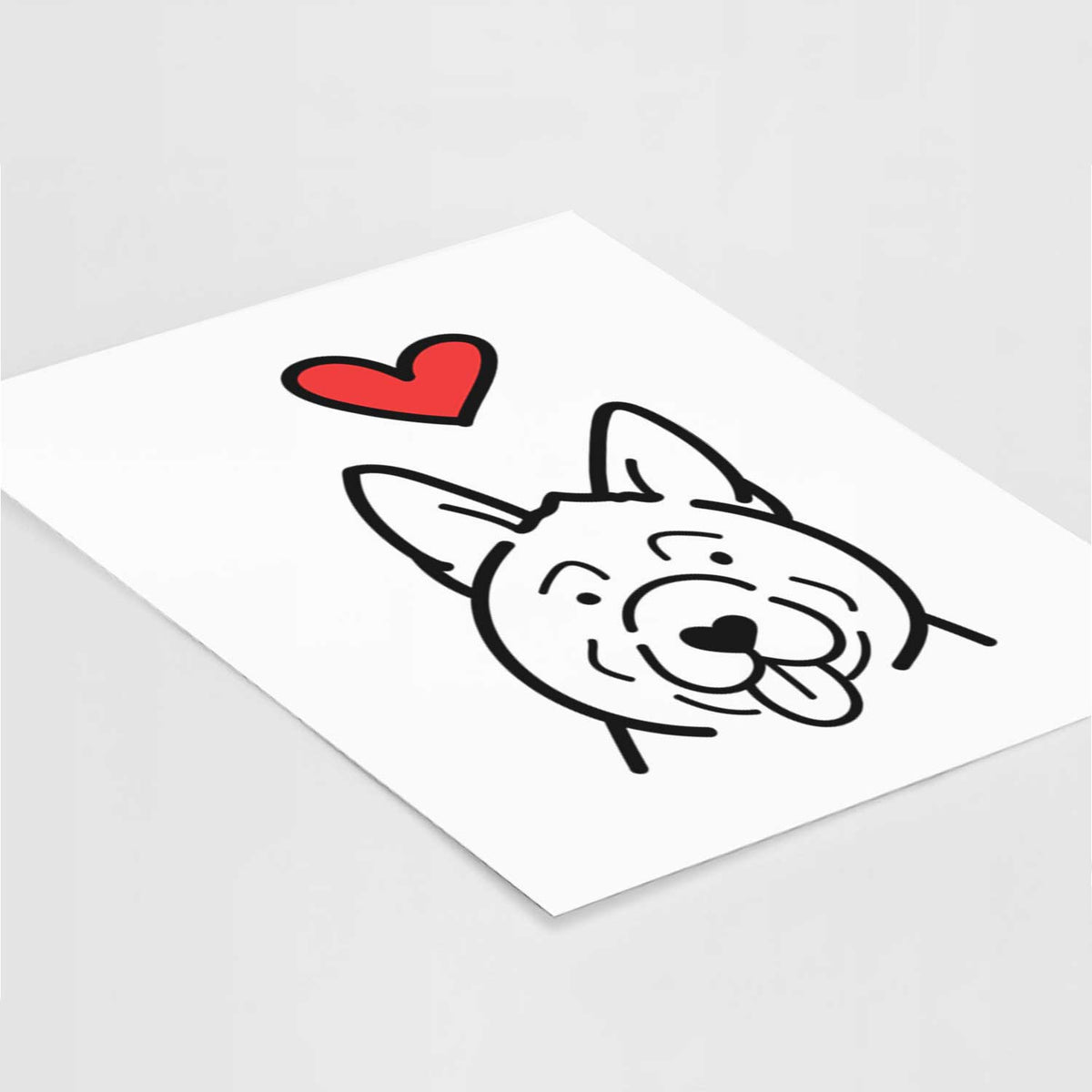 Love Always Akita Art Print
