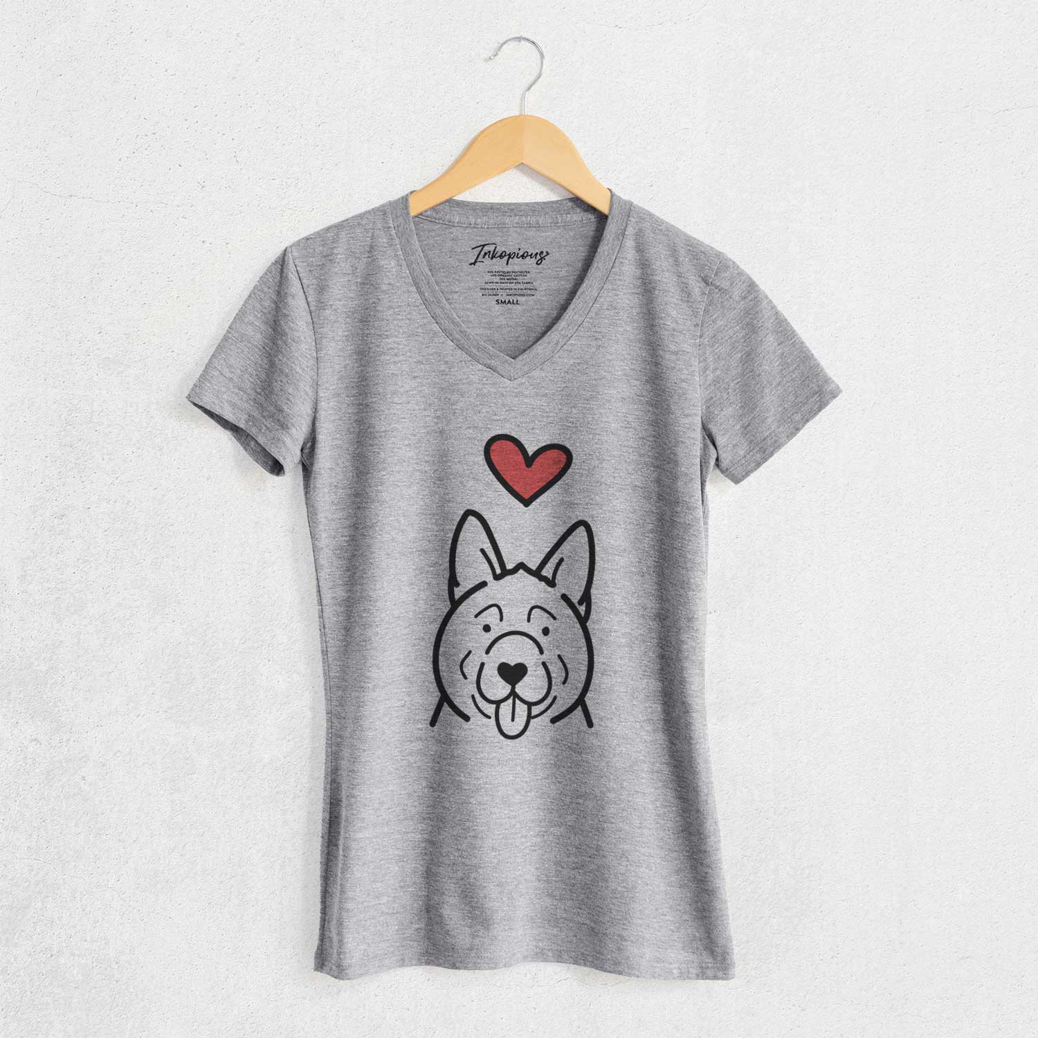 Love Always Akita - Women's V-neck Shirt