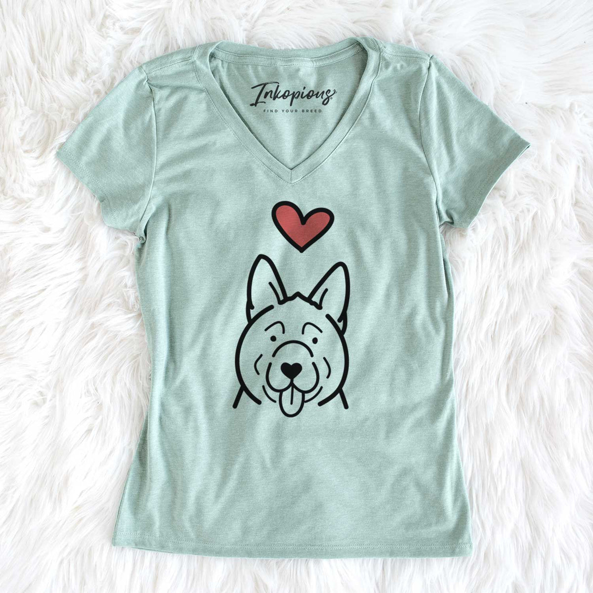 Love Always Akita - Women&#39;s V-neck Shirt