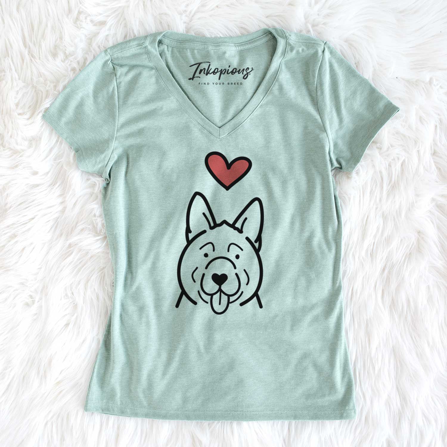 Love Always Akita - Women's V-neck Shirt