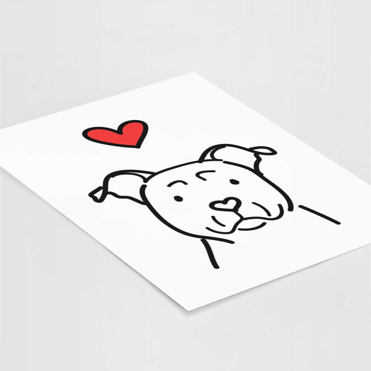 Love Always American Staffordshire Terrier Art Print
