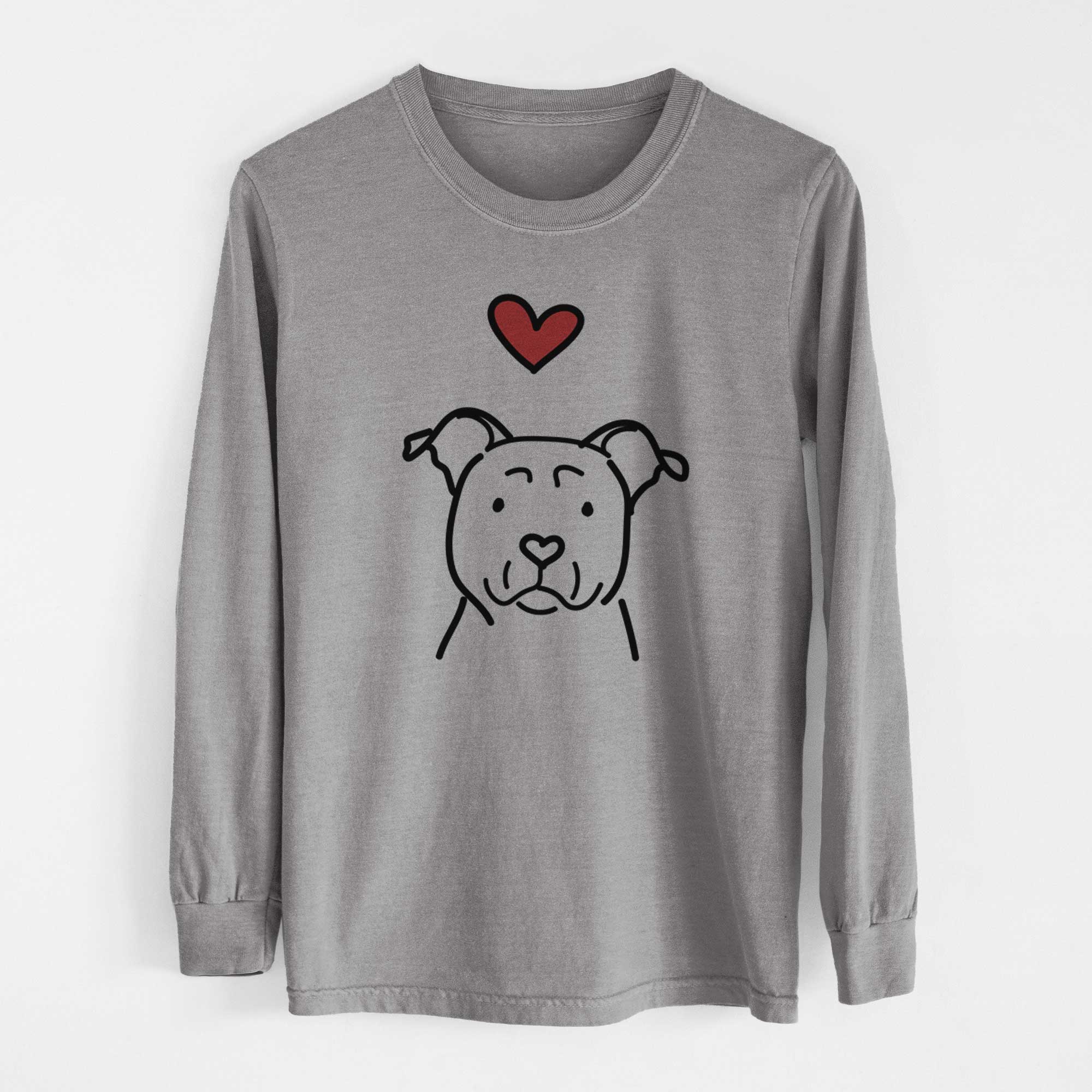 Love Always American Staffordshire Terrier - Heavyweight 100% Cotton Long Sleeve