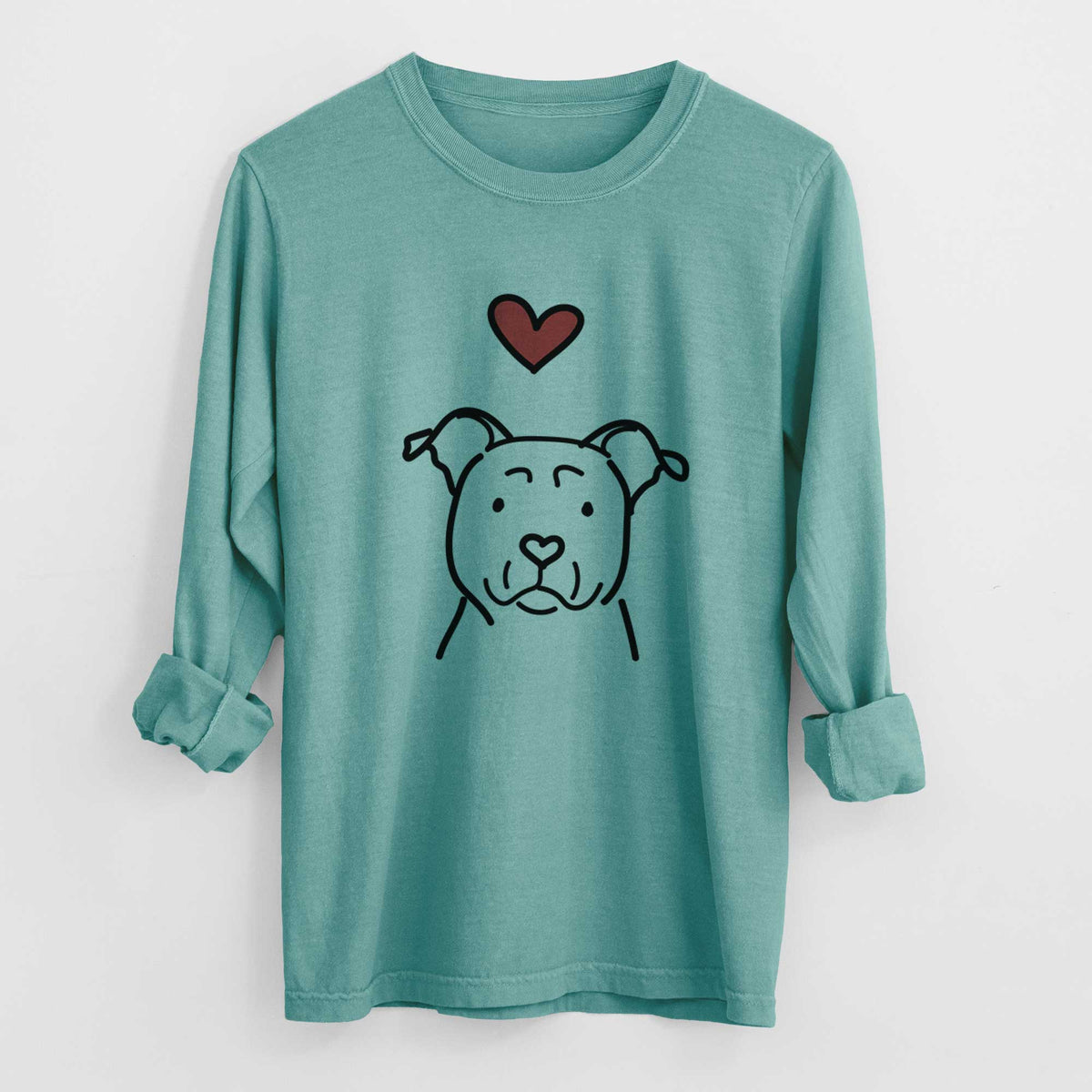 Love Always American Staffordshire Terrier - Heavyweight 100% Cotton Long Sleeve