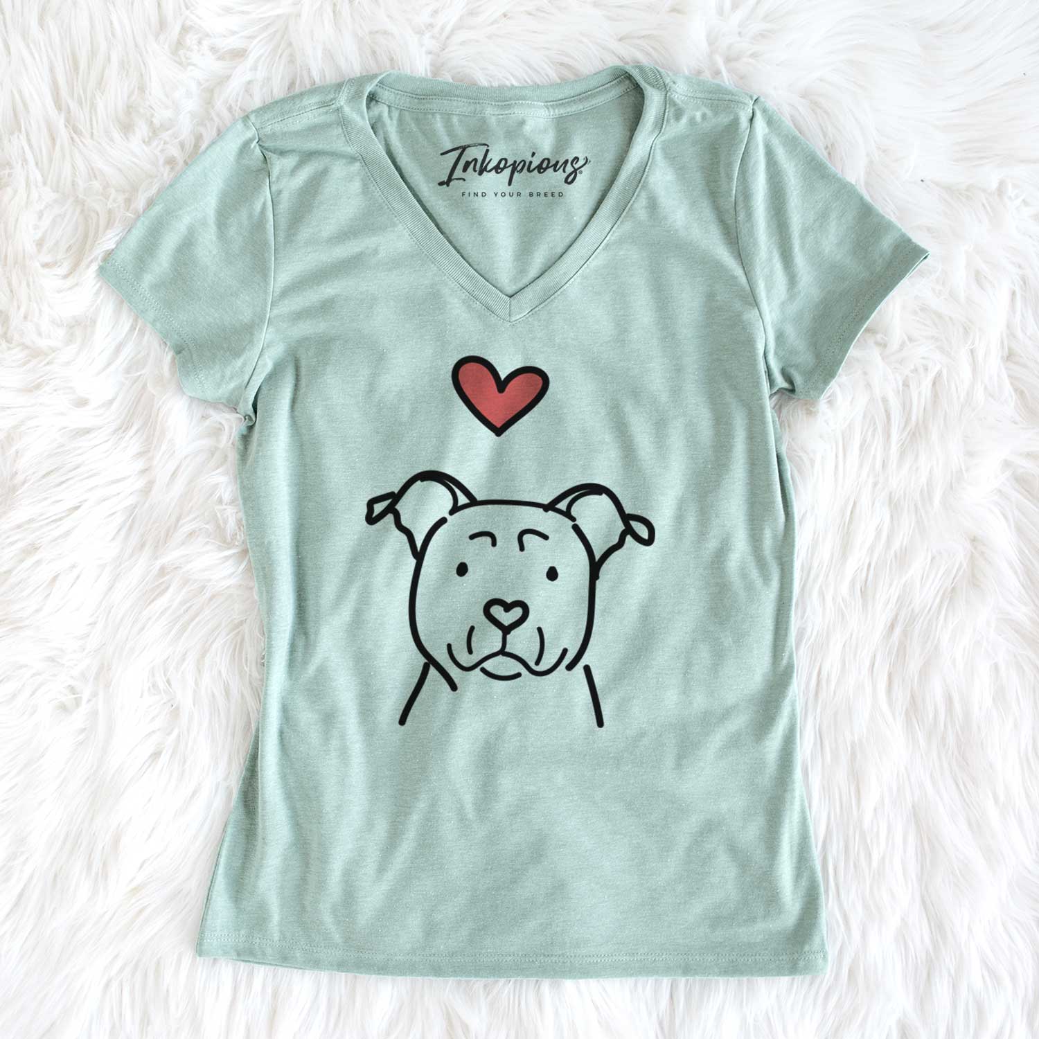 Love Always American Staffordshire Terrier - Women's V-neck Shirt