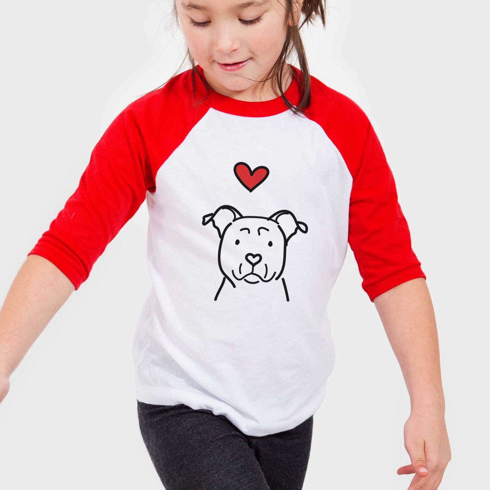 Love Always American Staffordshire Terrier - Youth 3/4 Long Sleeve