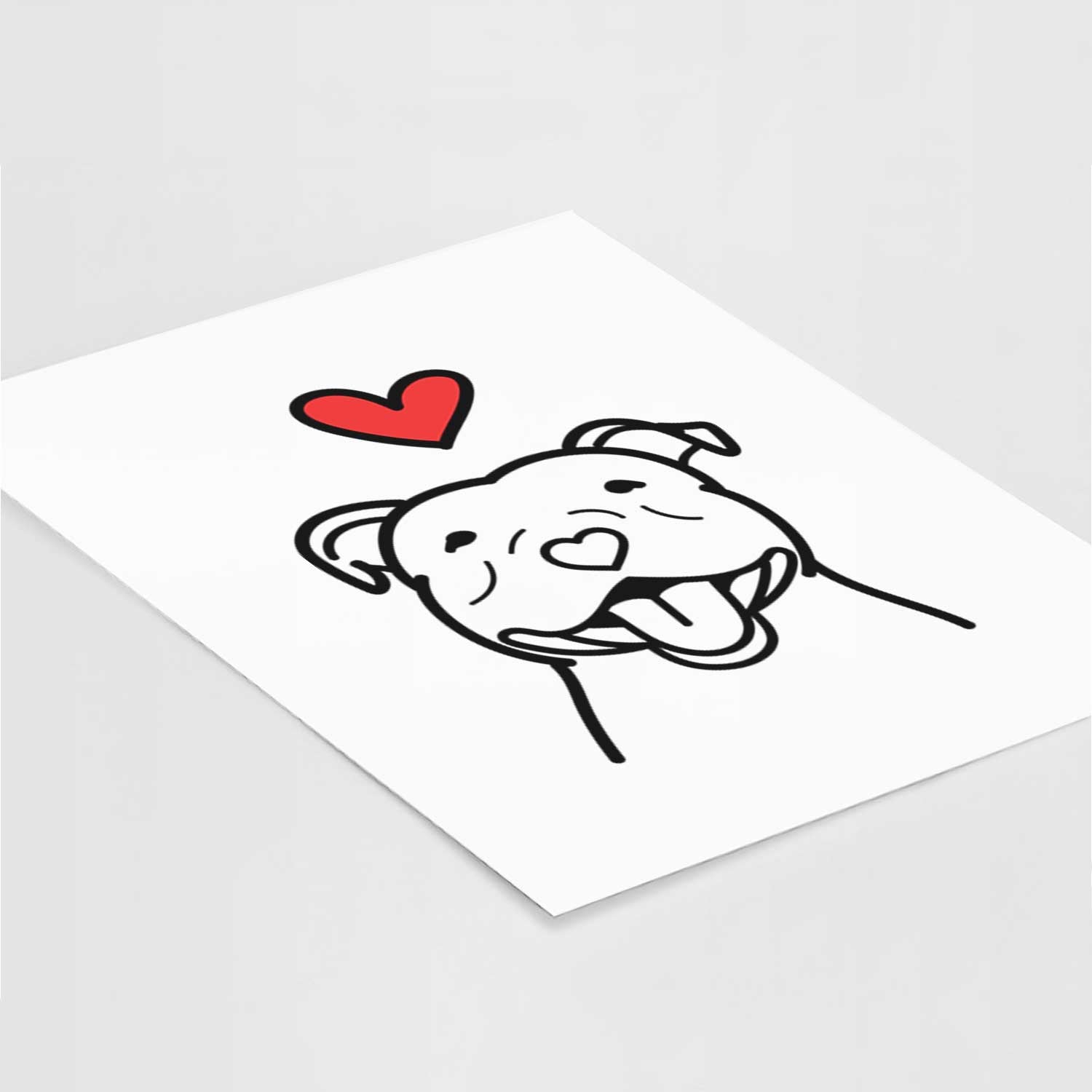 Love Always Happy American Staffordshire Terrier Art Print