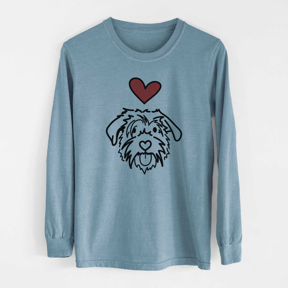 Love Always Scottish Terrier Border Collie Mix - Amal - Heavyweight 100% Cotton Long Sleeve