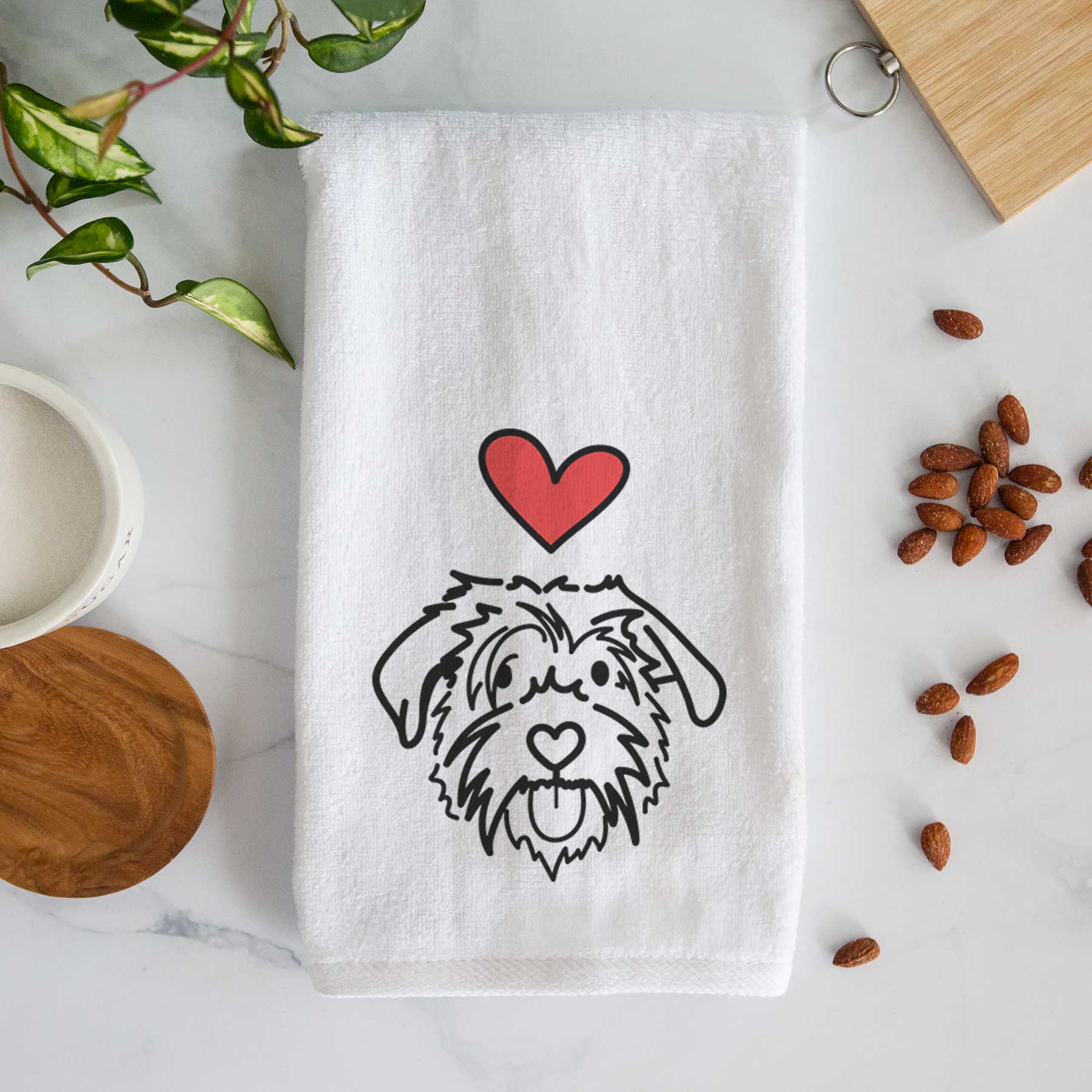 Love Always Scottish Terrier Border Collie Mix - Amal - Decorative Hand Towel