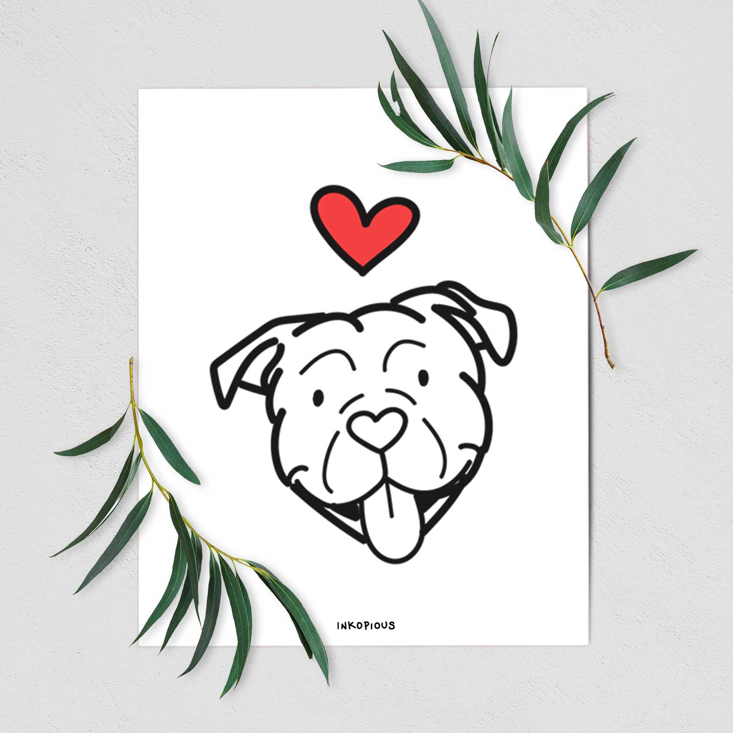 Love Always American Bulldog Art Print