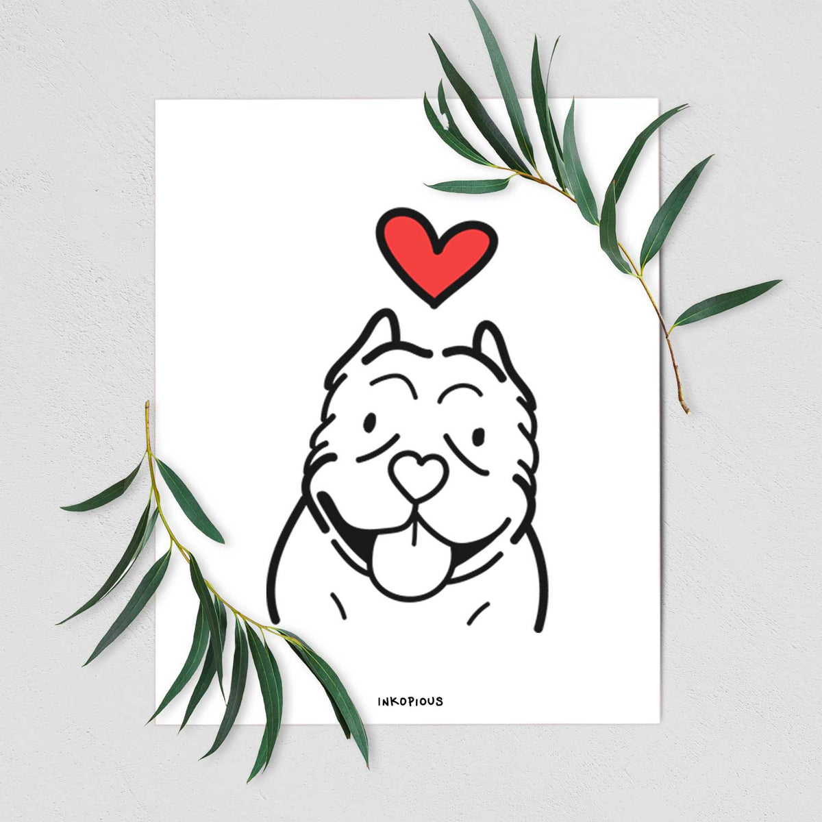 Love Always American Bully Art Print