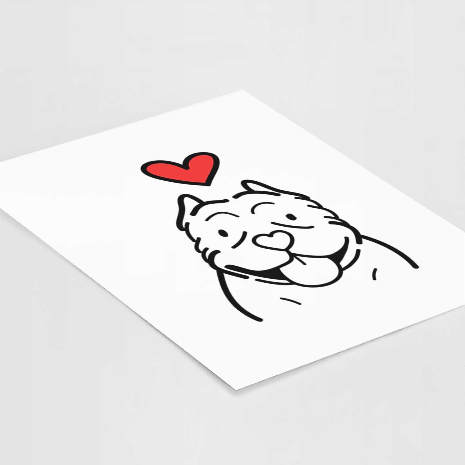 Love Always American Bully Art Print