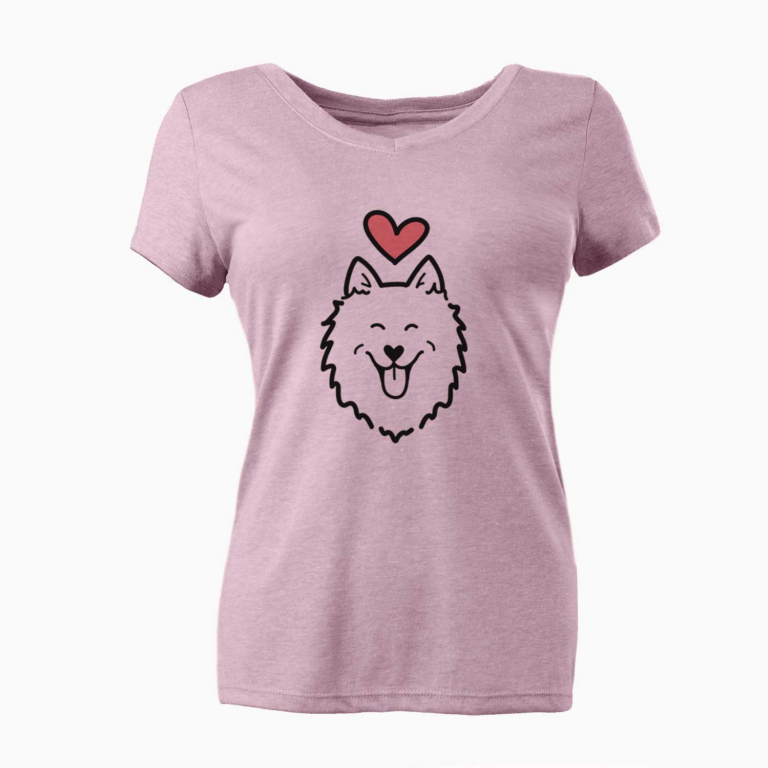 Love Always American Eskimo - Women's V-neck Shirt