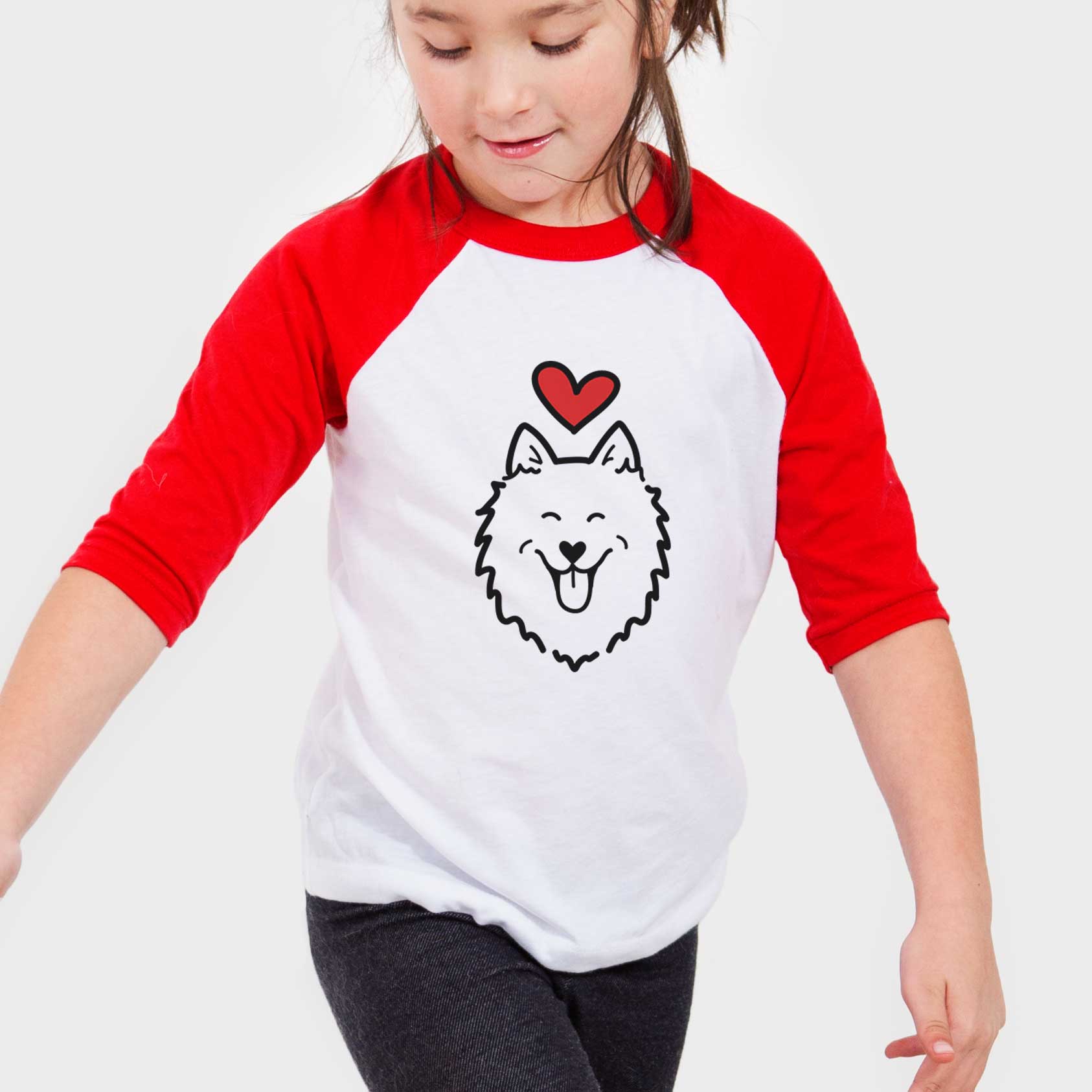 Love Always American Eskimo - Youth 3/4 Long Sleeve