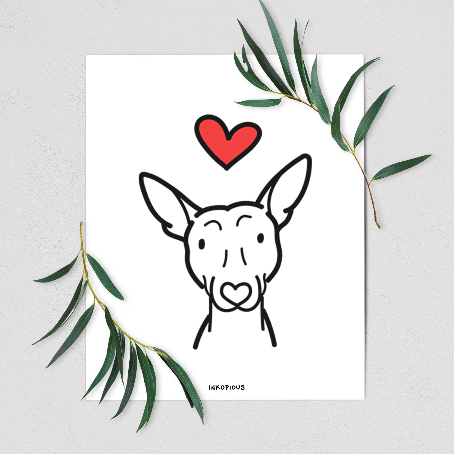 Love Always American Hairless Terrier Art Print