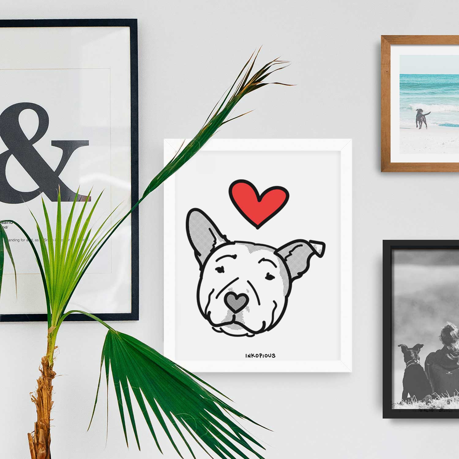 Love Always Pitbull - Archer Art Print