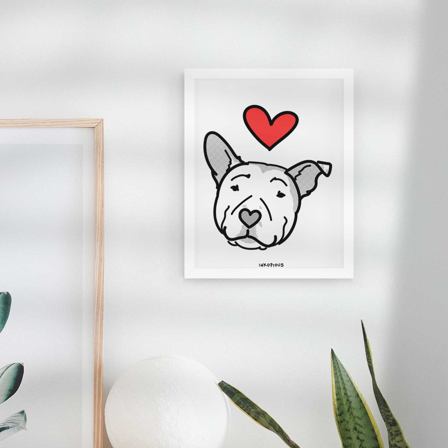 Love Always Pitbull - Archer Art Print