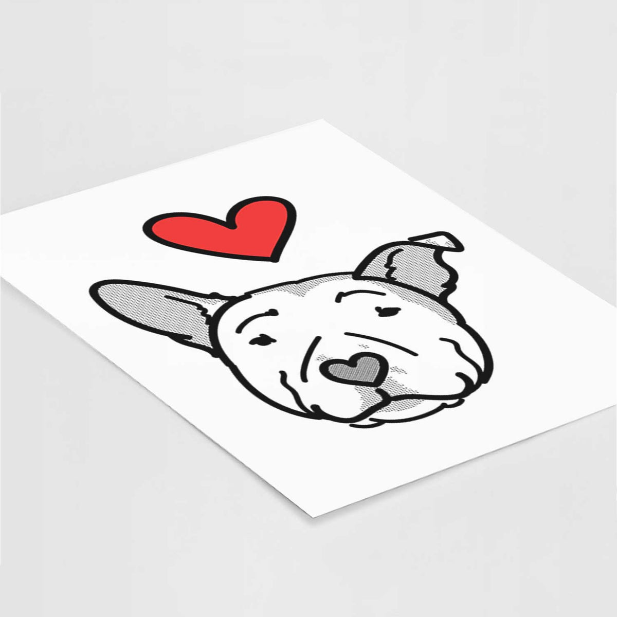 Love Always Pitbull - Archer Art Print