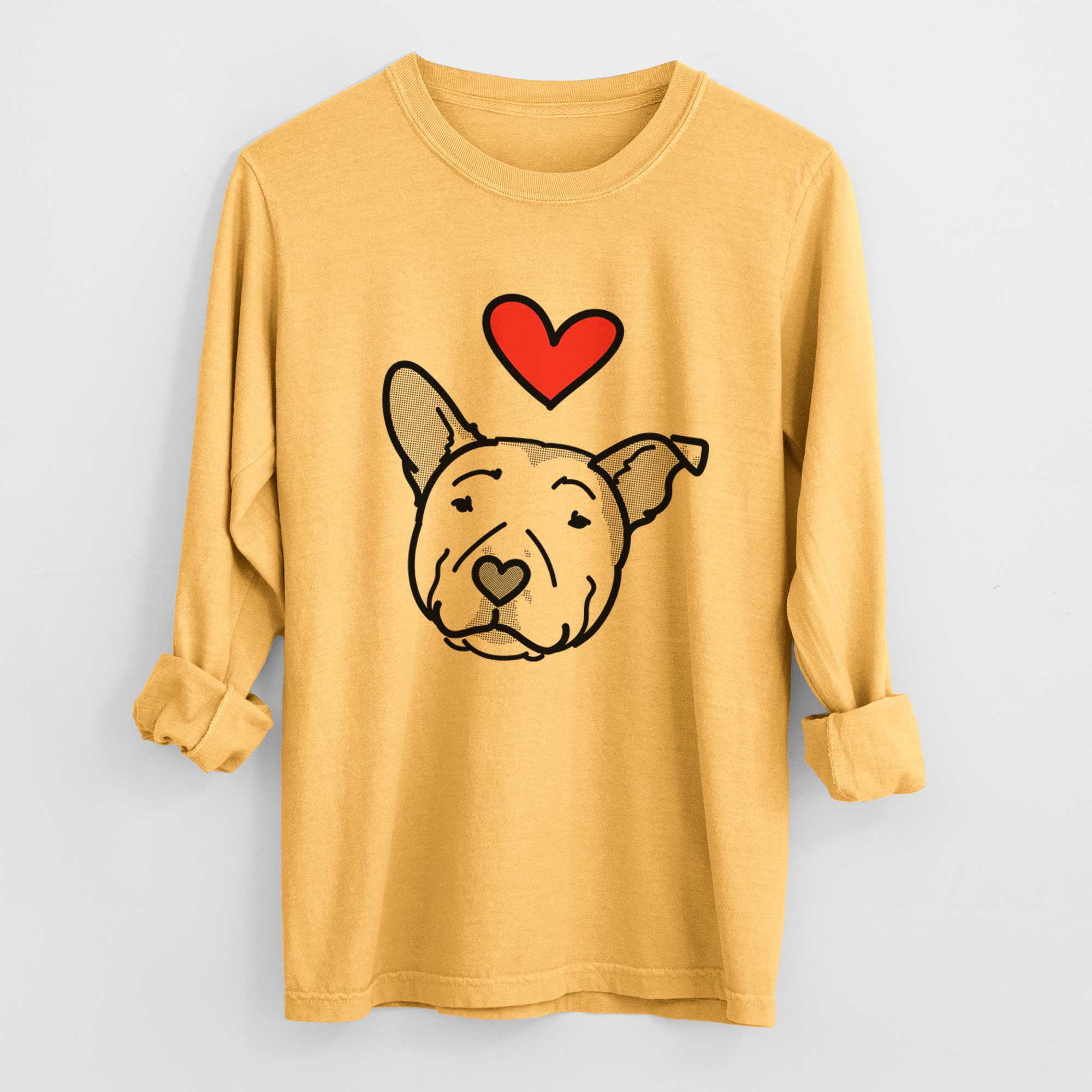 Love Always Pitbull - Archer - Heavyweight 100% Cotton Long Sleeve