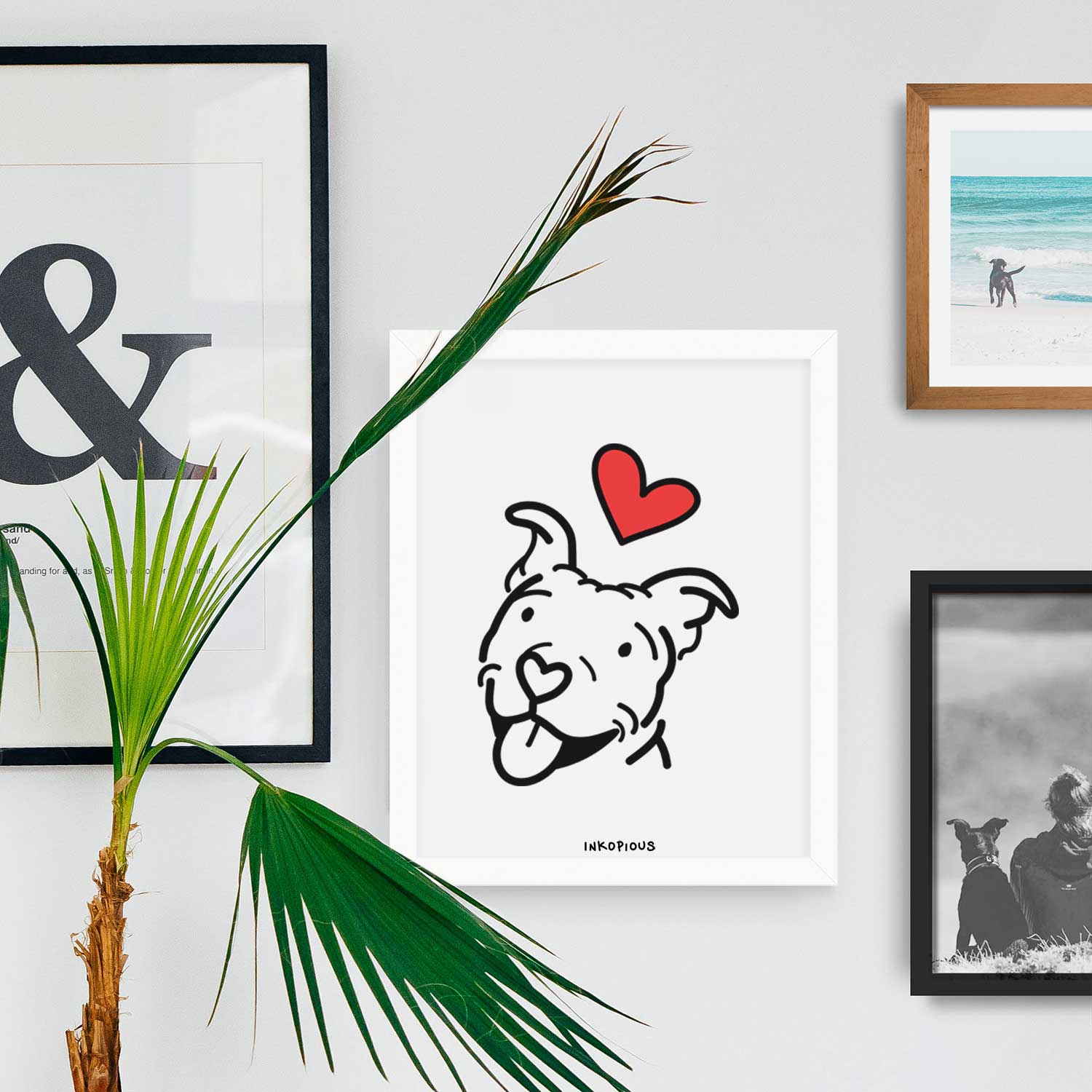 Love Always Pitbull - Arlo Art Print