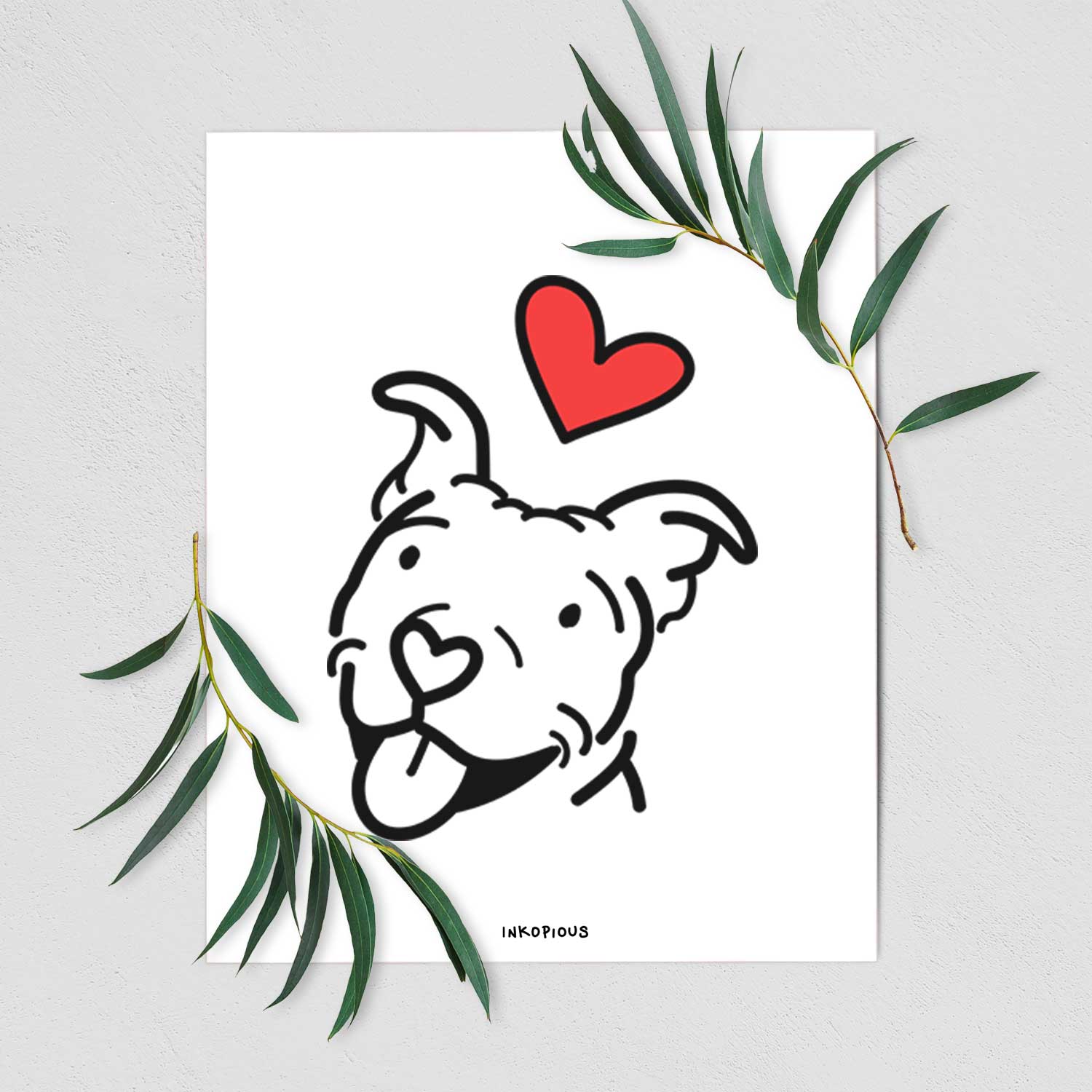 Love Always Pitbull - Arlo Art Print