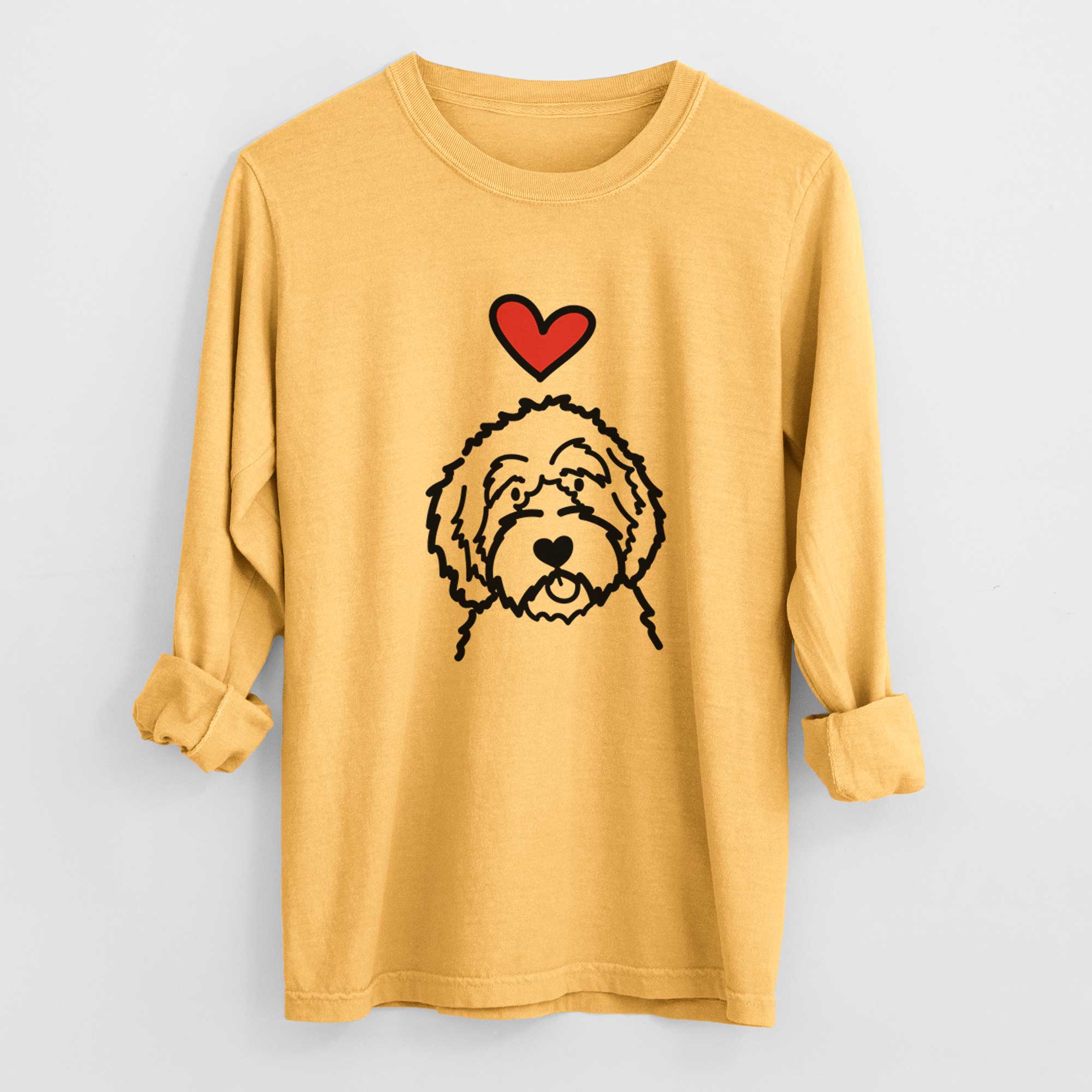 Love Always Aussiedoodle - Heavyweight 100% Cotton Long Sleeve