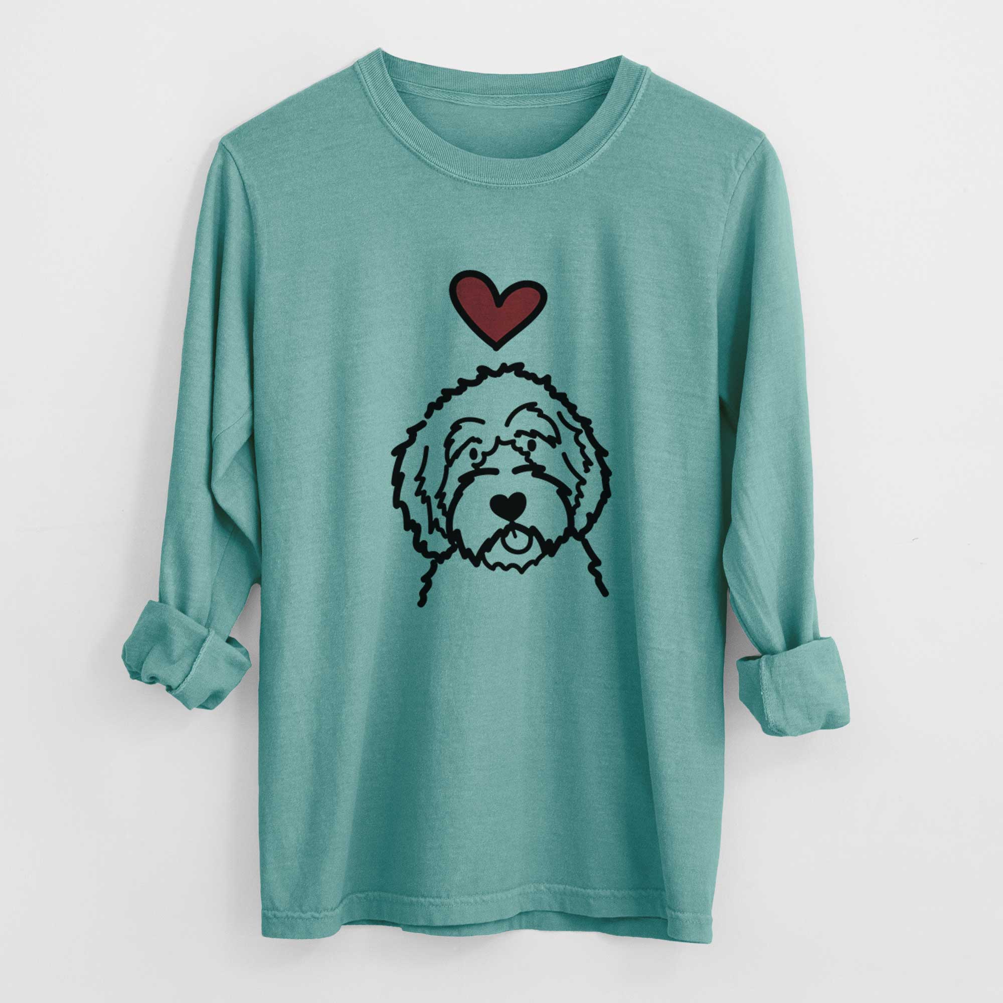 Love Always Aussiedoodle - Heavyweight 100% Cotton Long Sleeve