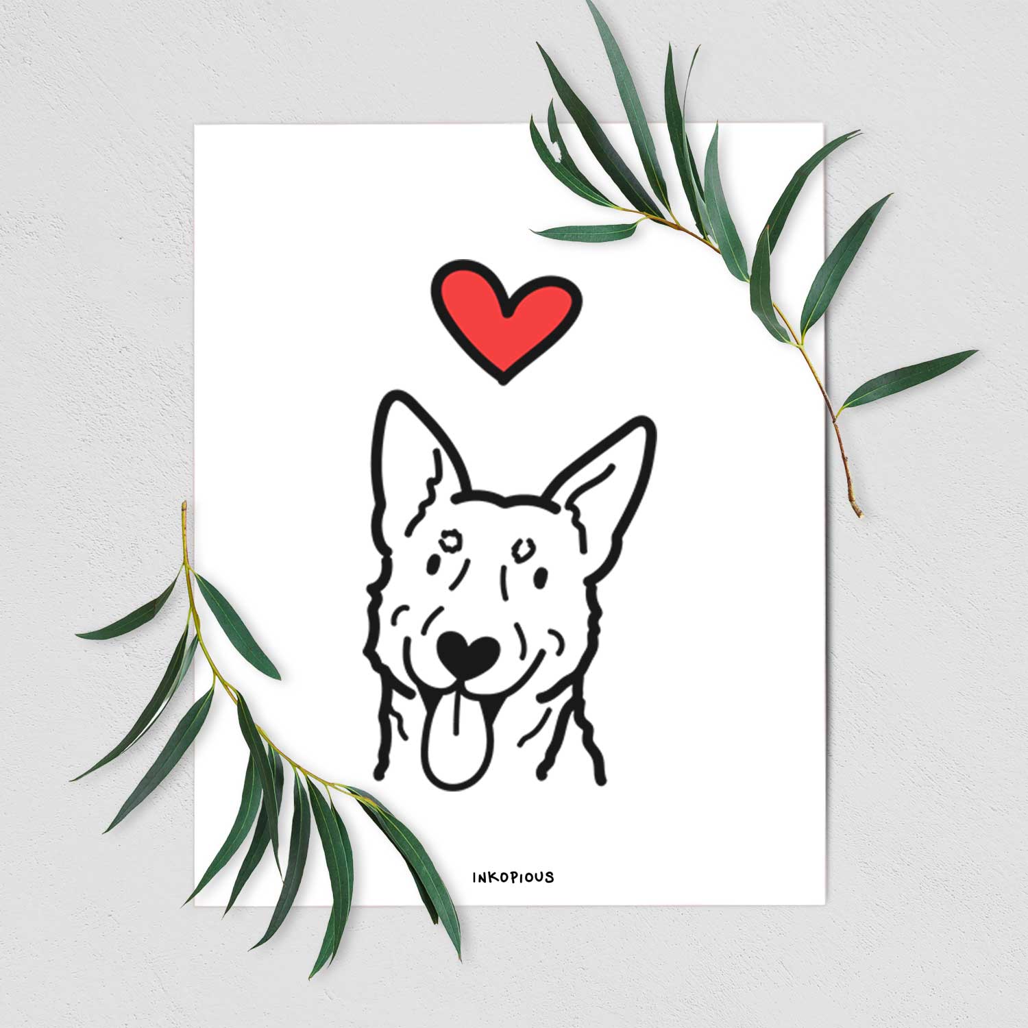Love Always Australian Cattle Dog Art Print