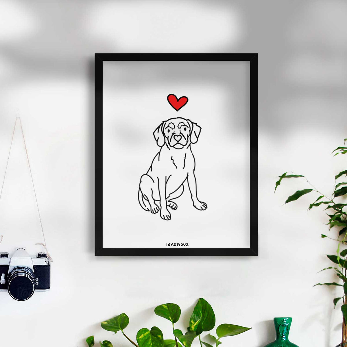 Love Always Puggle - Babs Art Print