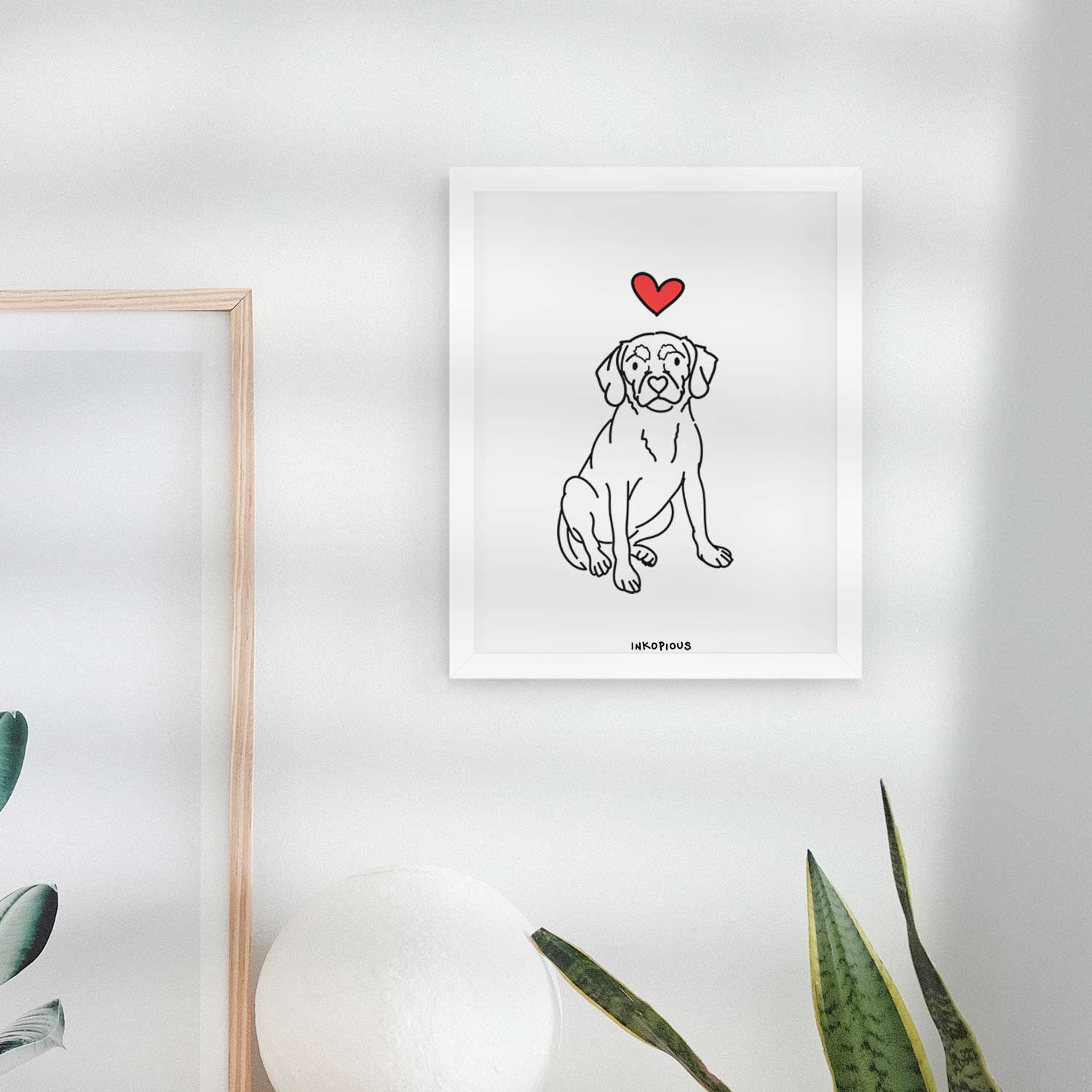 Love Always Puggle - Babs Art Print