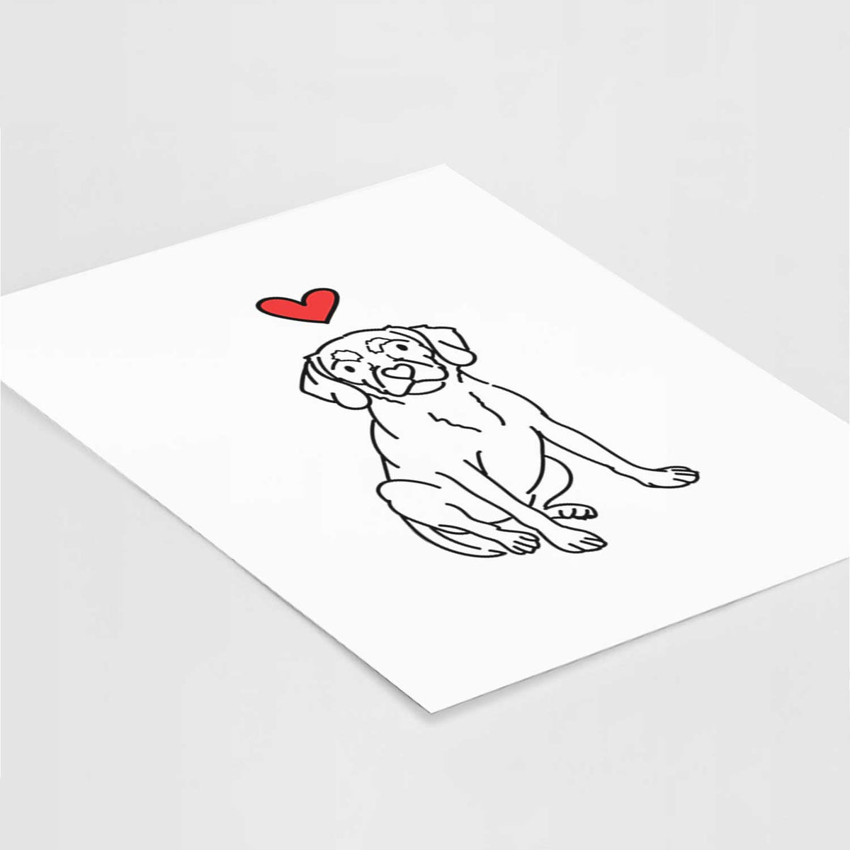 Love Always Puggle - Babs Art Print