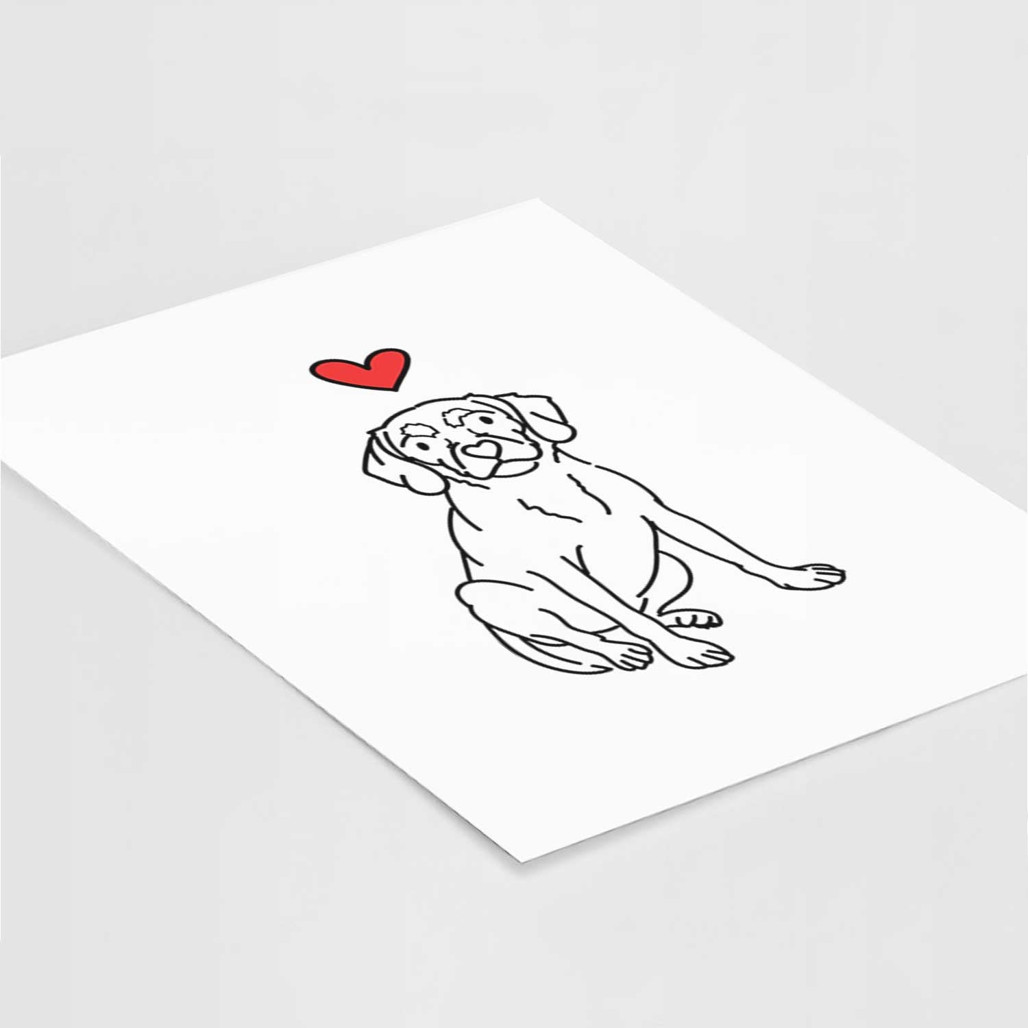 Love Always Puggle - Babs Art Print