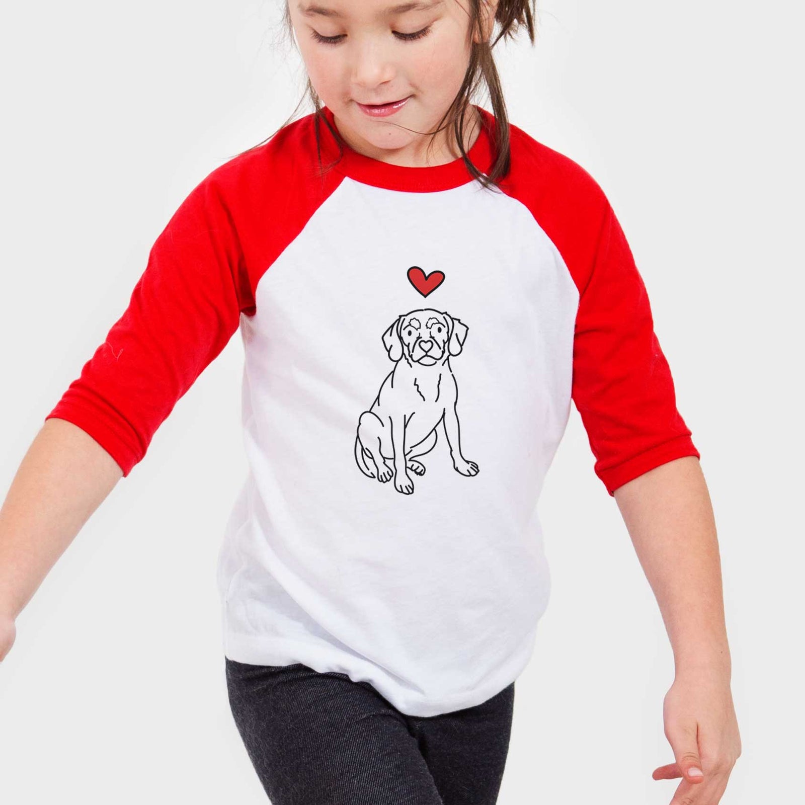 Love Always Puggle - Babs - Youth 3/4 Long Sleeve