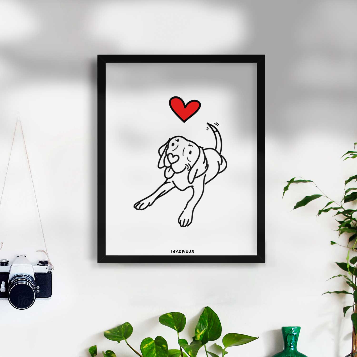 Love Always Beagle - Bagel Art Print