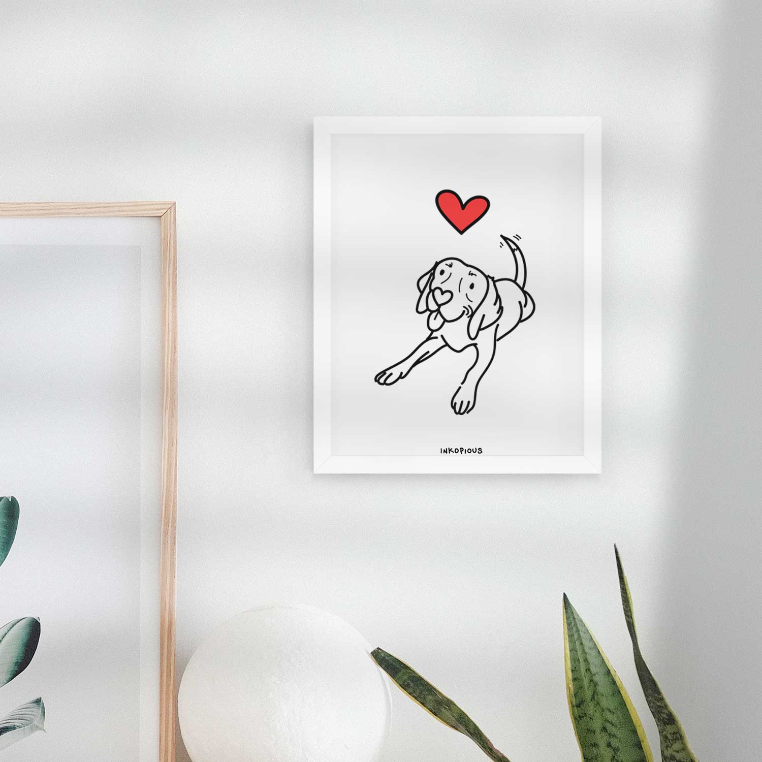 Love Always Beagle - Bagel Art Print