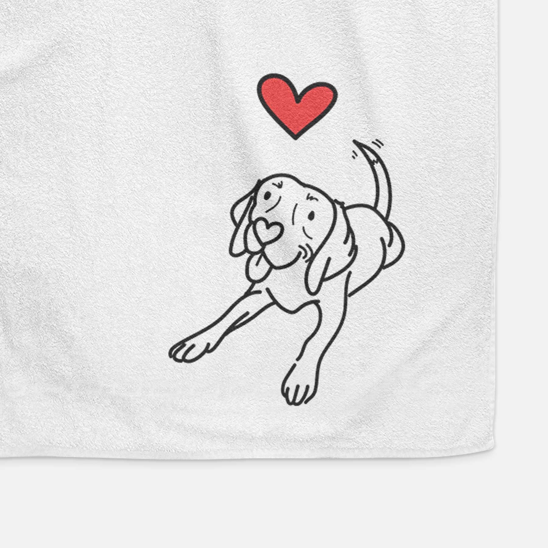 Love Always Beagle - Bagel - Decorative Hand Towel