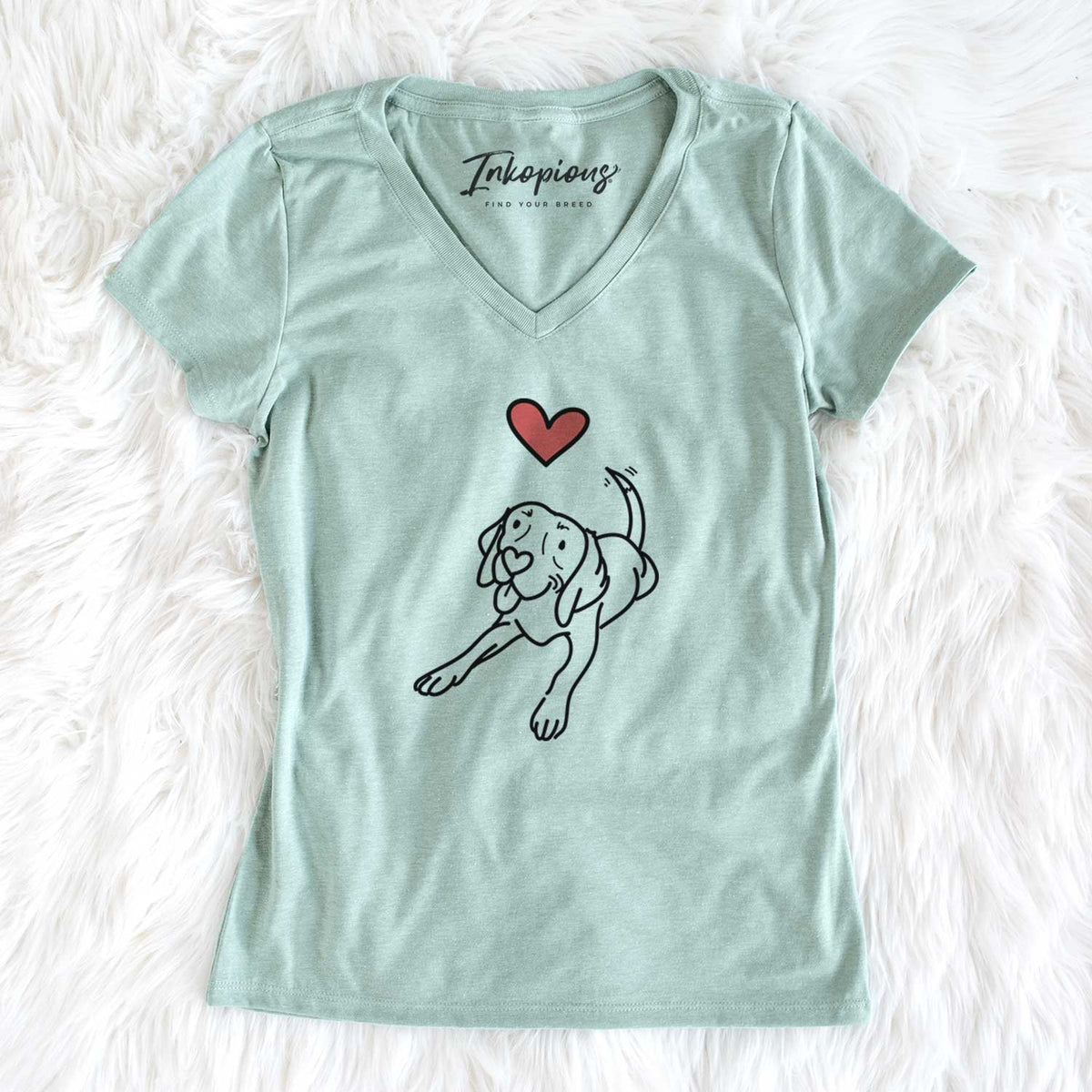 Love Always Beagle - Bagel - Women&#39;s V-neck Shirt