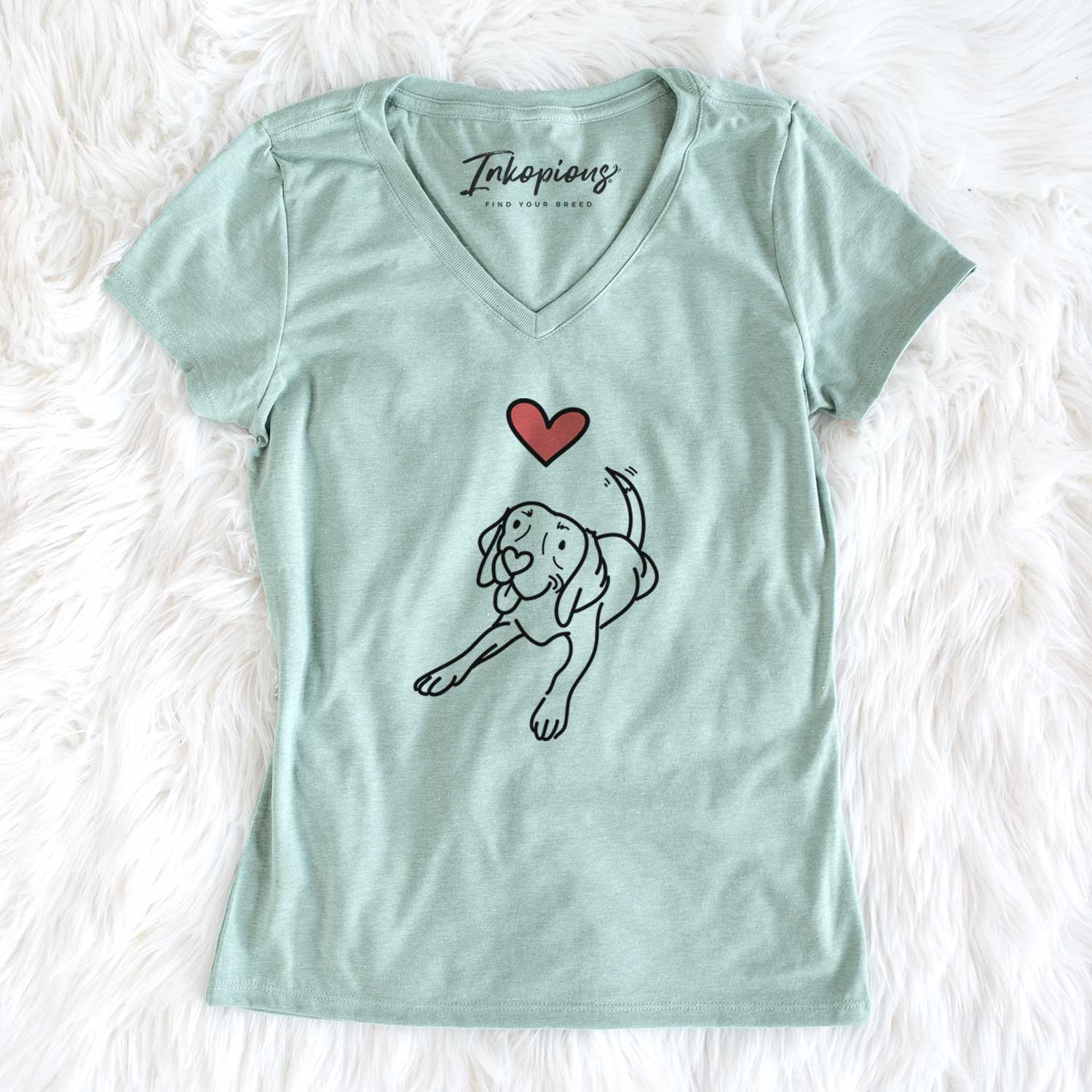 Love Always Beagle - Bagel - Women's V-neck Shirt