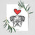 Love Always English Bulldog - Bailey Art Print