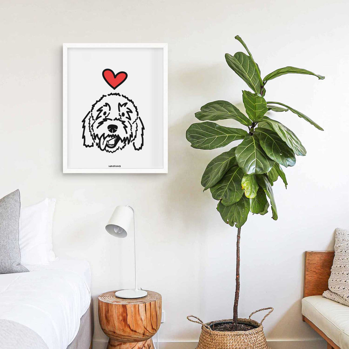 Love Always Goldendoodle - Barry Art Print