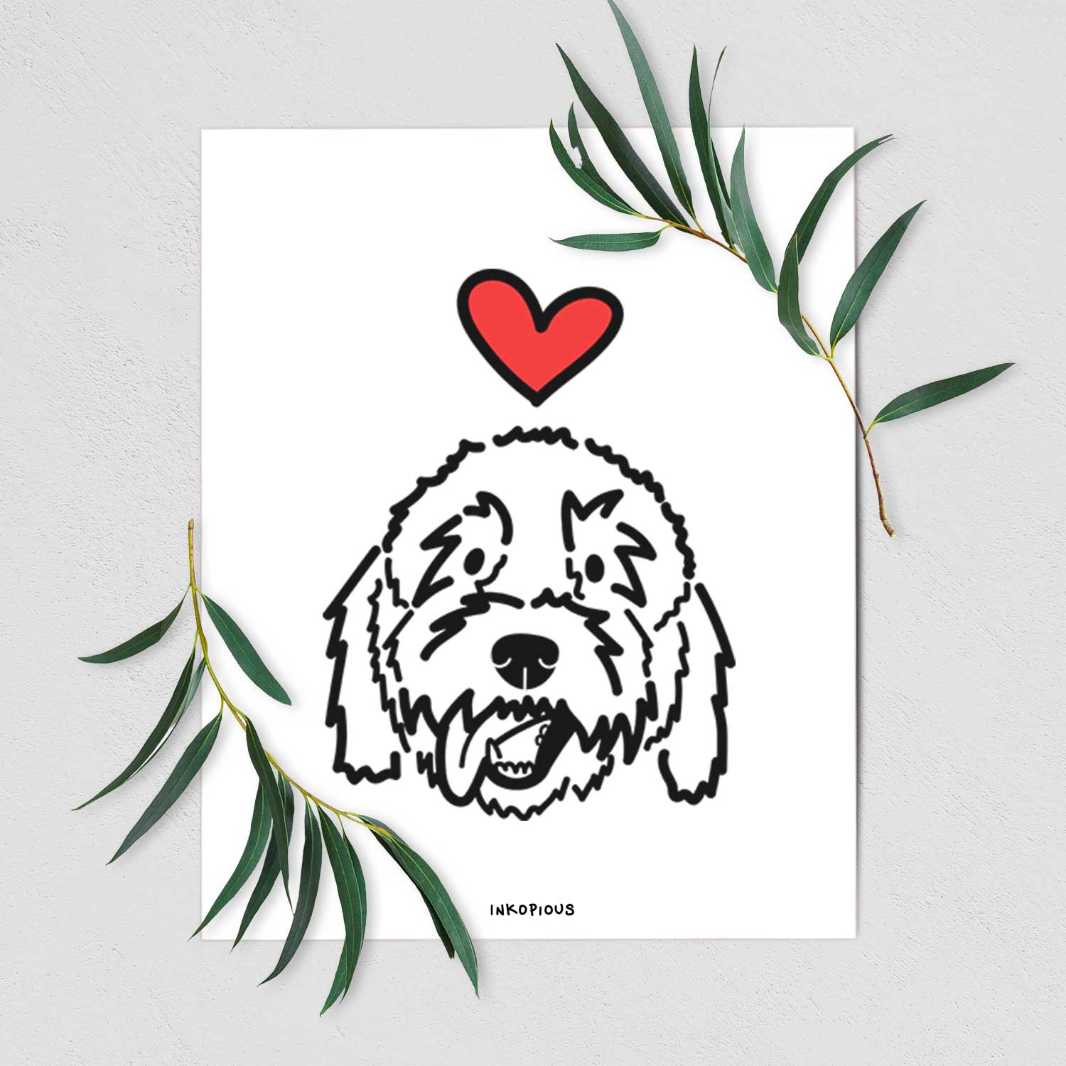 Love Always Goldendoodle - Barry Art Print