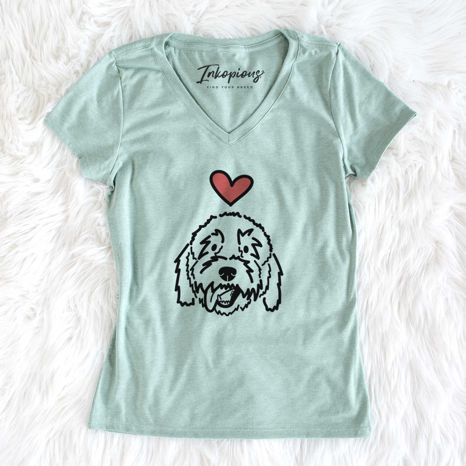 Love Always Goldendoodle - Barry - Women's V-neck Shirt